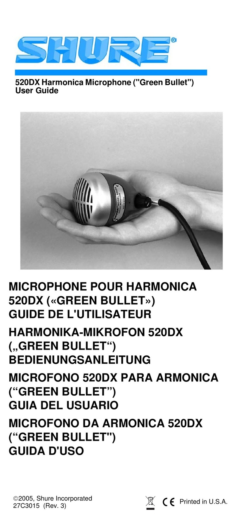 Shure 520DX User manual
