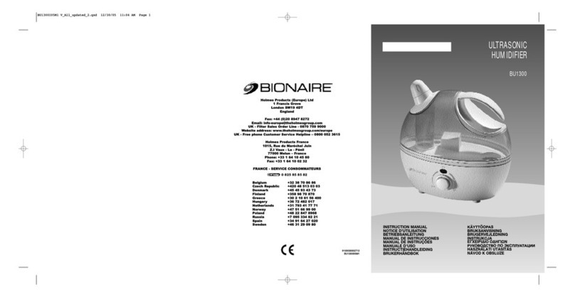Bionaire BU1300 User manual