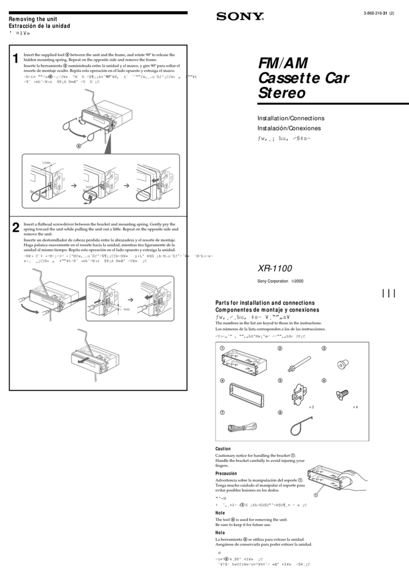 Sony XR-1100 Product guide Sony XR-1100 Product guide