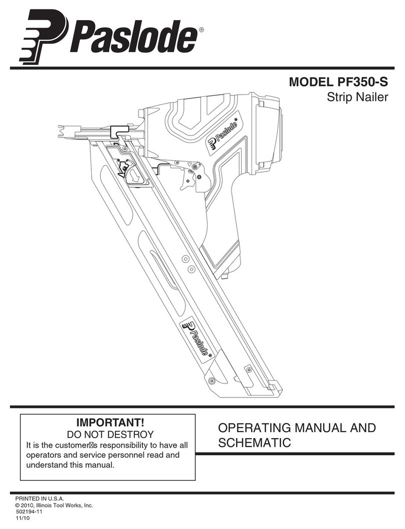 Paslode PF350-S User manual Paslode PF350-S User manual