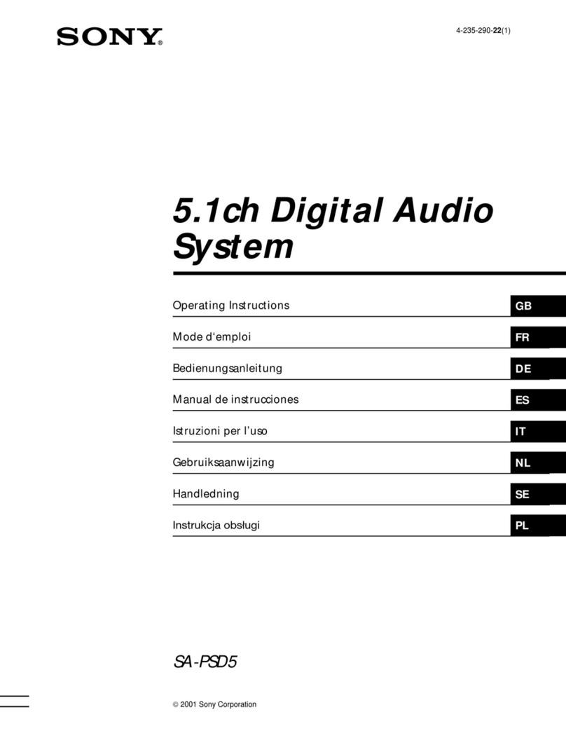 Sony SA-PSD5 operating instructions