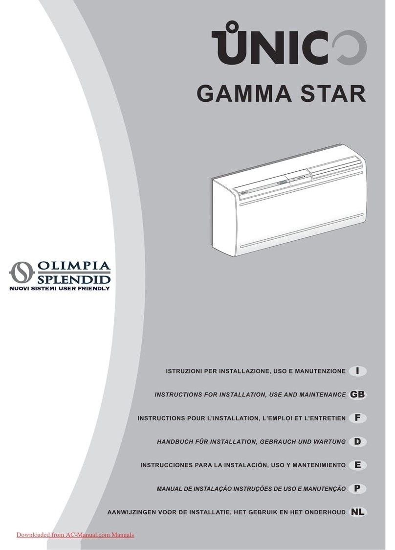 Olimpia splendid Unico Gamma Star Parts list manual