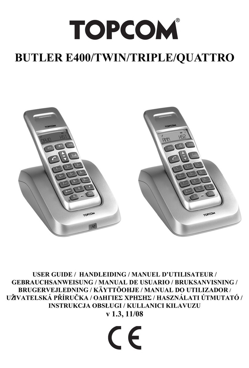 Topcom Butler E400 User manual Topcom Butler E400 User manual