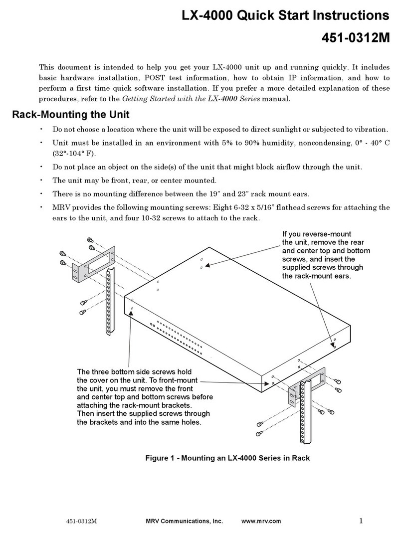 MRV LX-4000 Quick start instructions