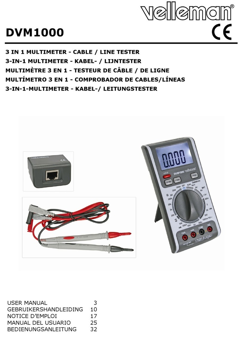 Velleman DVM1000 user manual