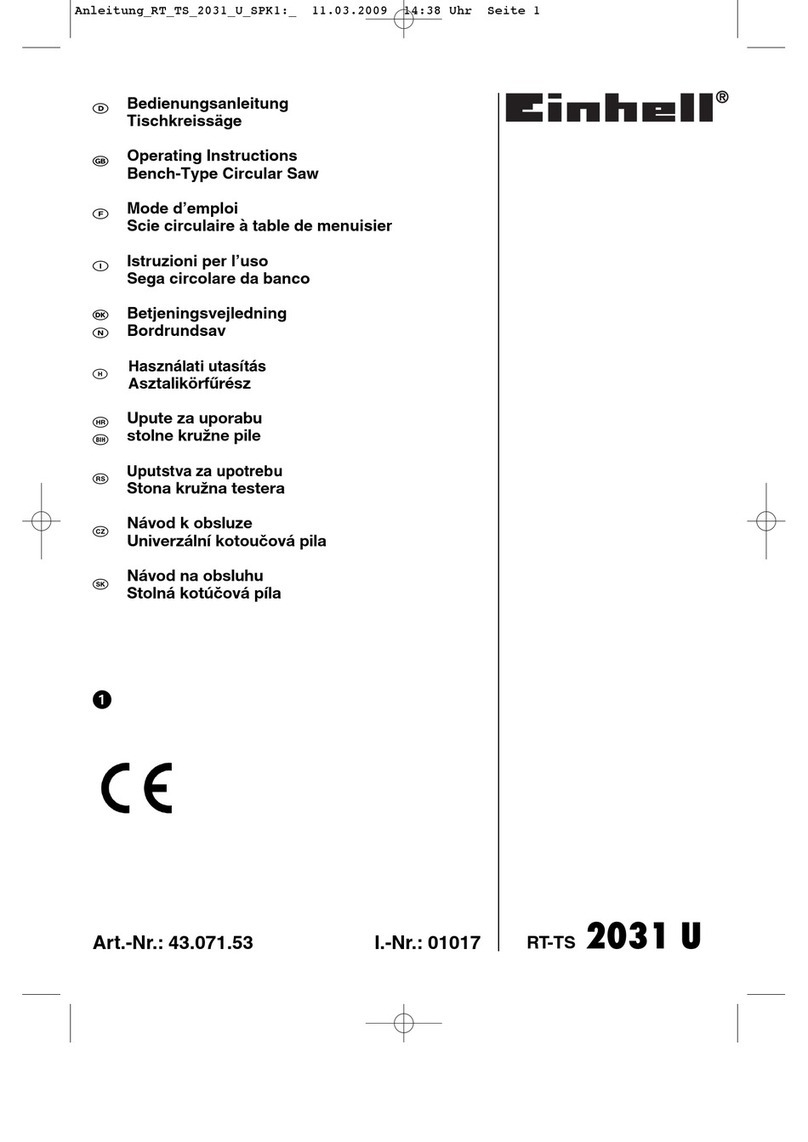 EINHELL RT-TS 2031 U User manual