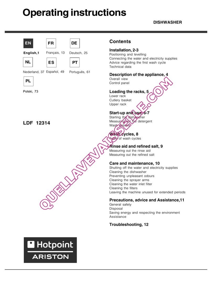 Hotpoint Ariston LDF 12314 User manual