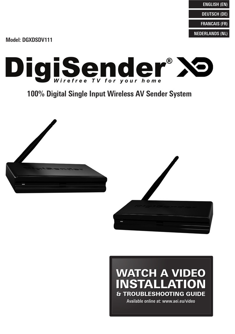 DigiSender DGXDSDV111 Installation and troubleshooting guide