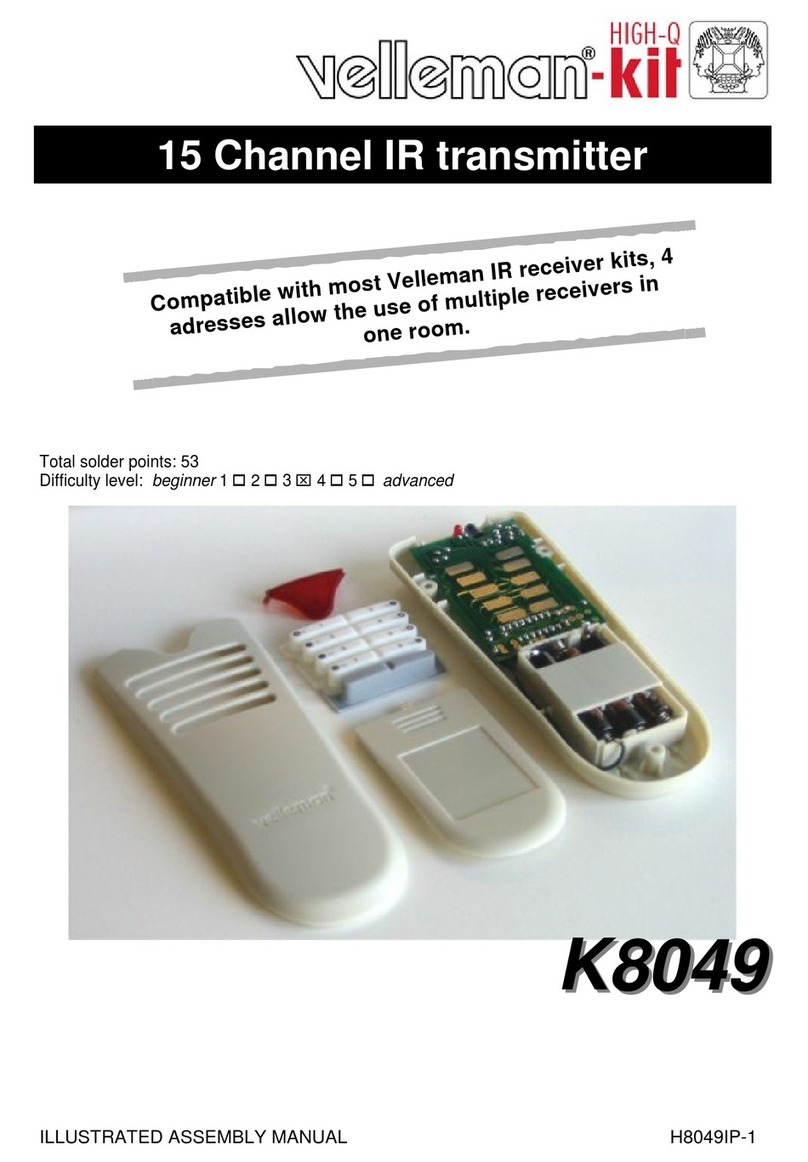 Velleman K8049 User manual
