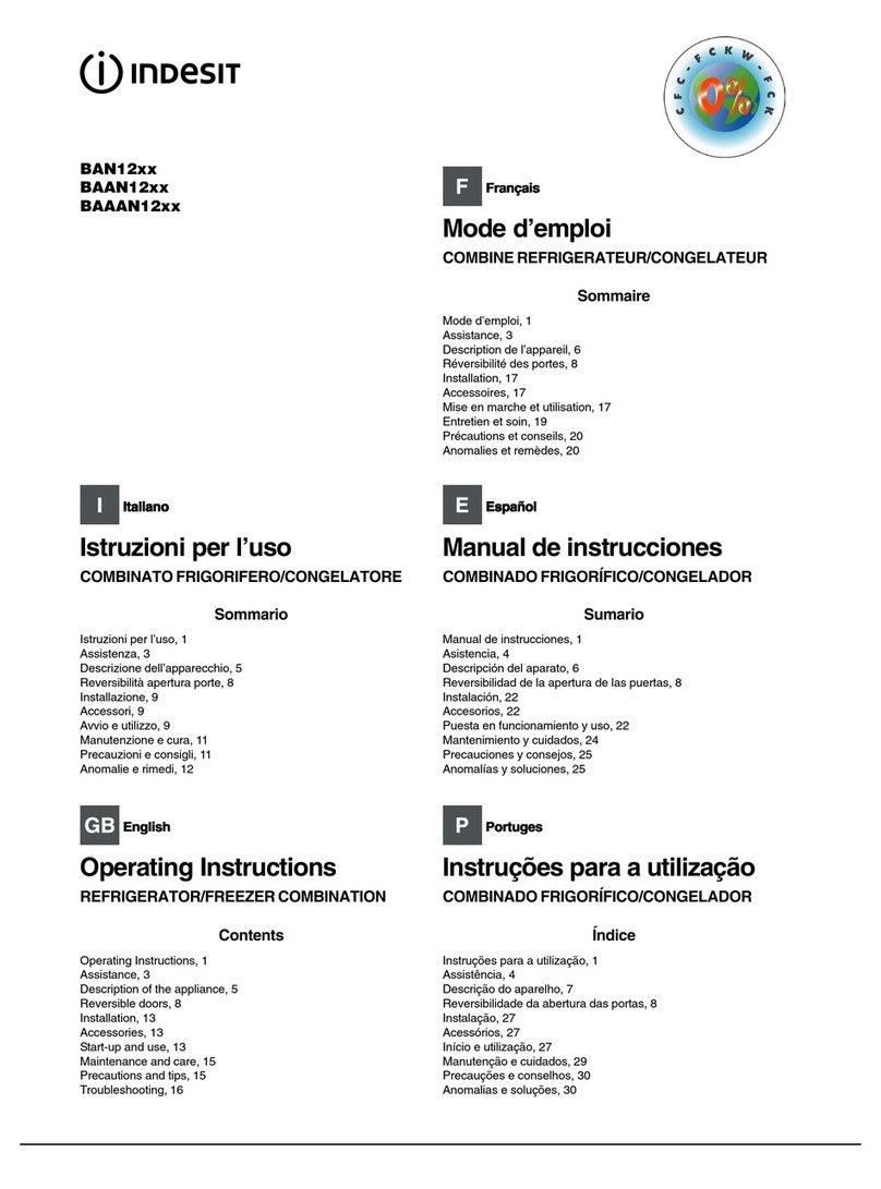 Indesit BAN12 Series operating instructions