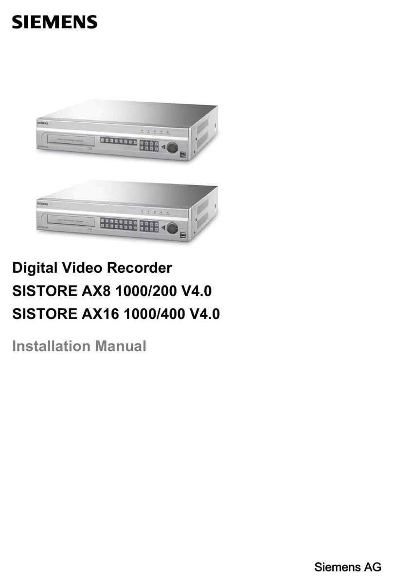Siemens SISTORE AX8 1000/200 V4.0 installation manual