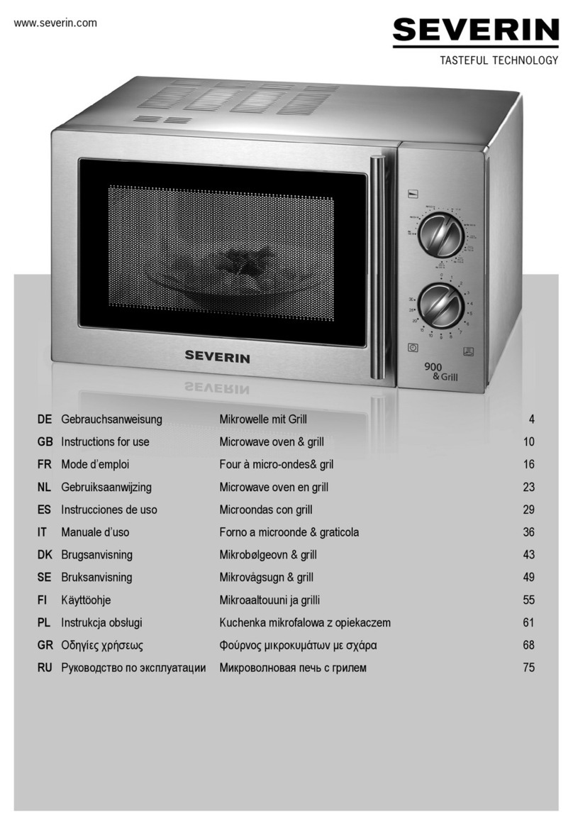 SEVERIN MIKROWELLE MIT GRILL MW 7849 Instructions for use
