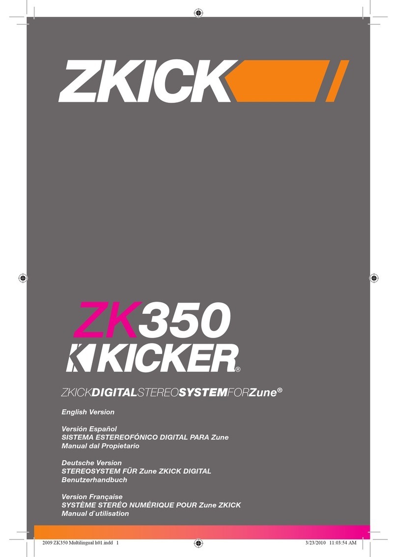 Kicker ZK350 owner's manual