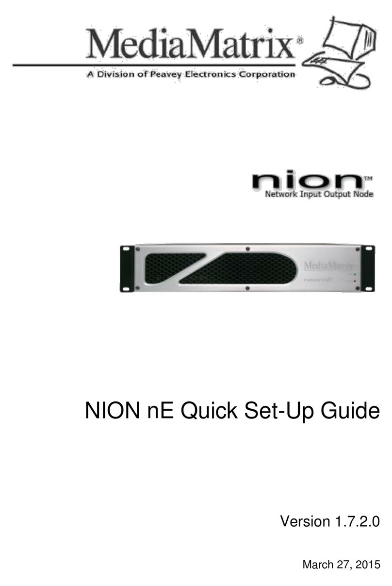 MediaMatrix nion nE User manual