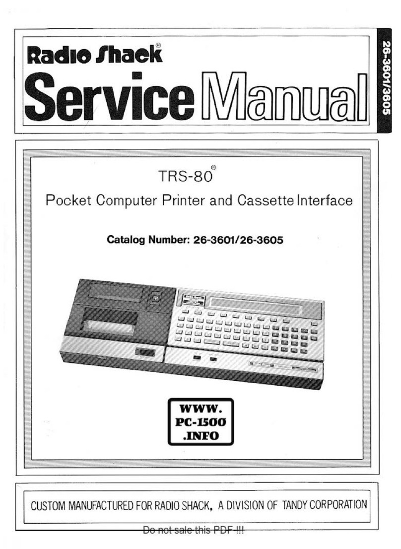 Radio Shack TRS-80 User manual