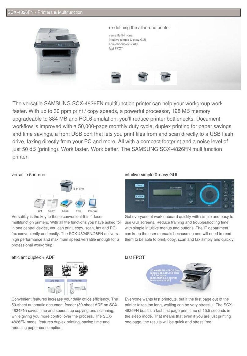 Samsung SCX 4826FN - Laser Multi-Function Printer User manual