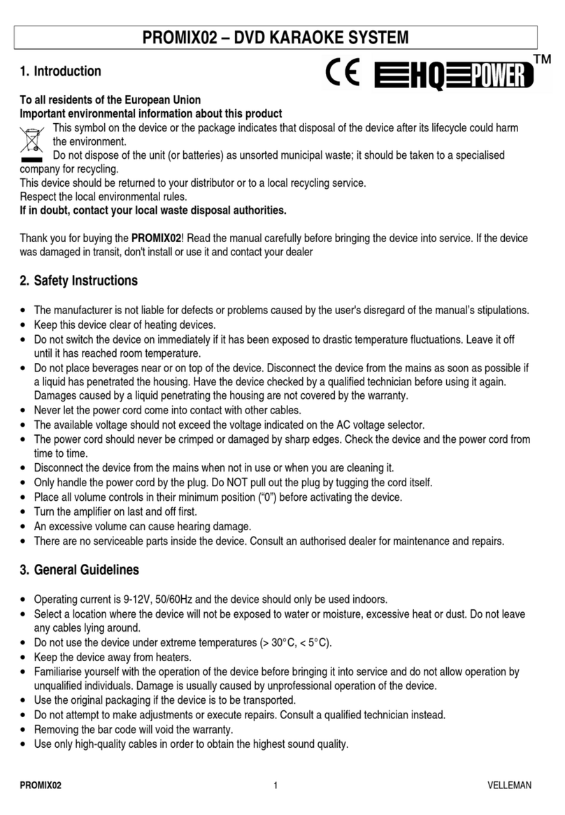 Velleman HQ-Power PROMIX02 User manual