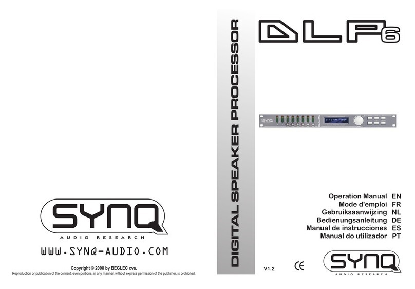 SYNQ AUDIO RESEARCH DLP 6 Operation manual