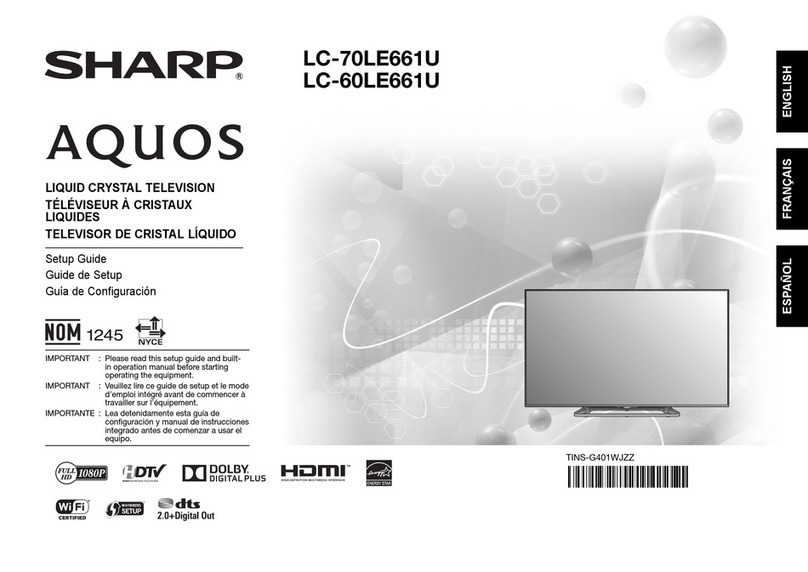 Sharp Aquos LC-70LE661U User manual