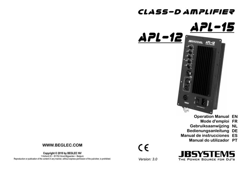 JB Systems APL-15 User manual