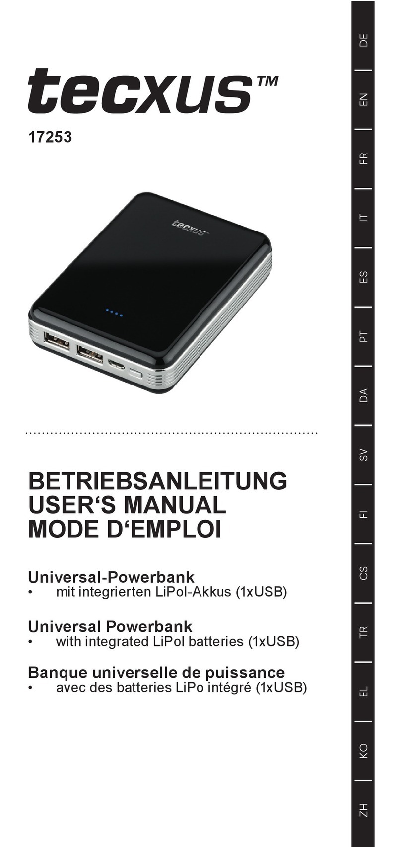 Tecxus 17253 user manual