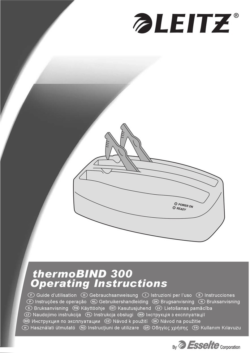 LEITZ thermoBIND 300 operating instructions