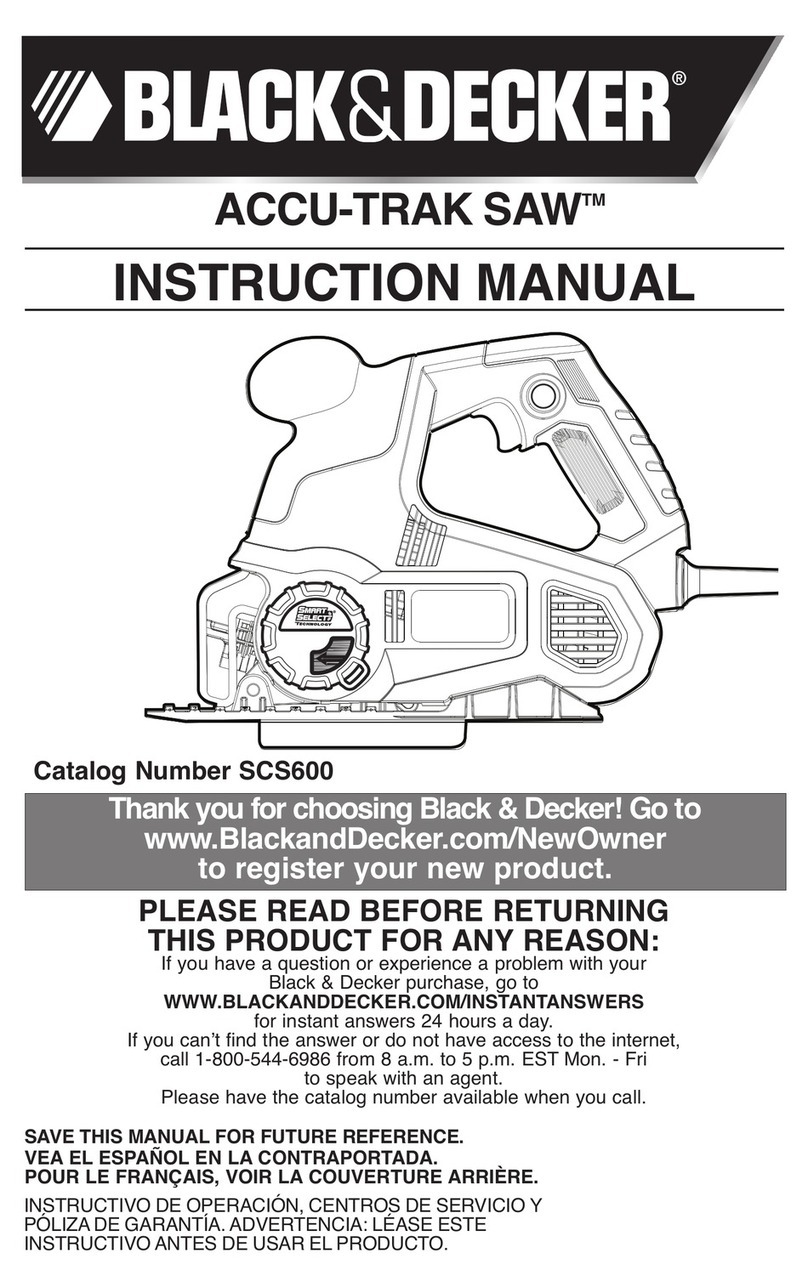 Black & Decker Accu-Trac Saw SCS600 User manual