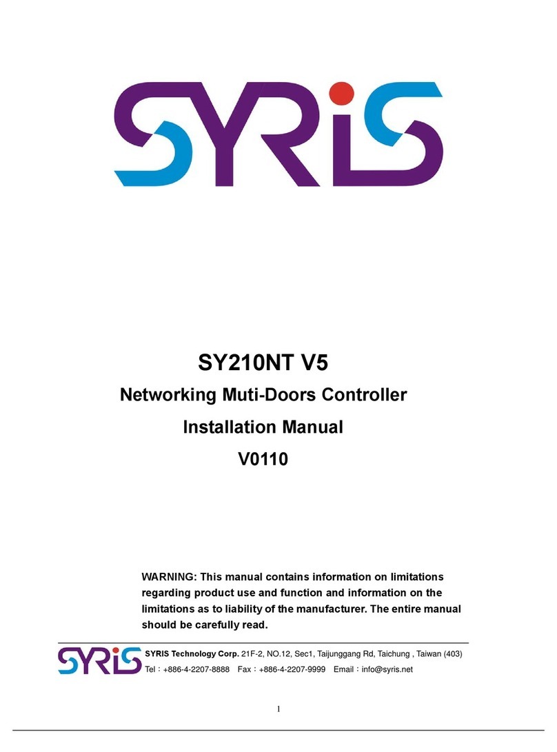 Syris SY210NT V5 installation manual