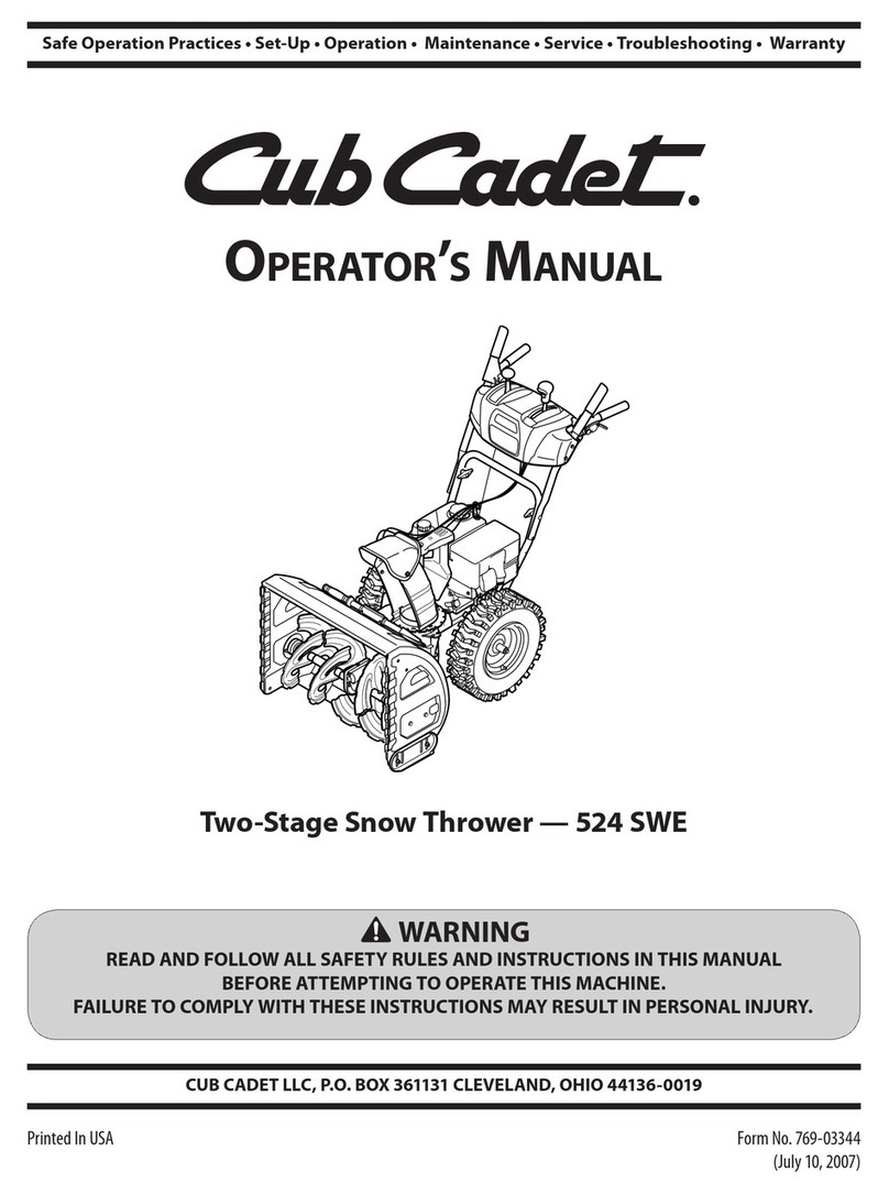 Cub Cadet 524 SWE User manual