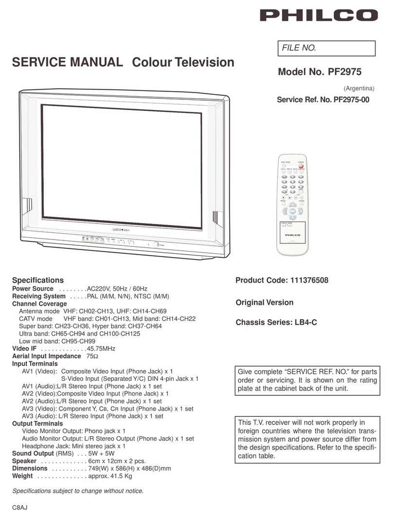 Philco PF2975 Service manual