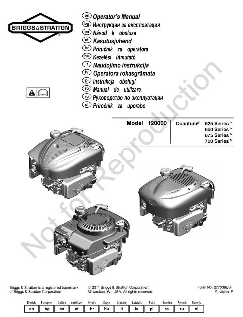 Briggs & Stratton Quantum 650 Series Operator's manual