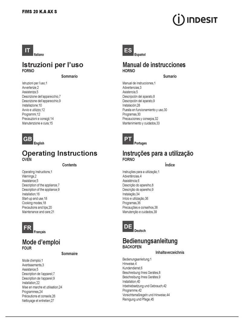 Indesit FIMS 20 K.A AX S operating instructions