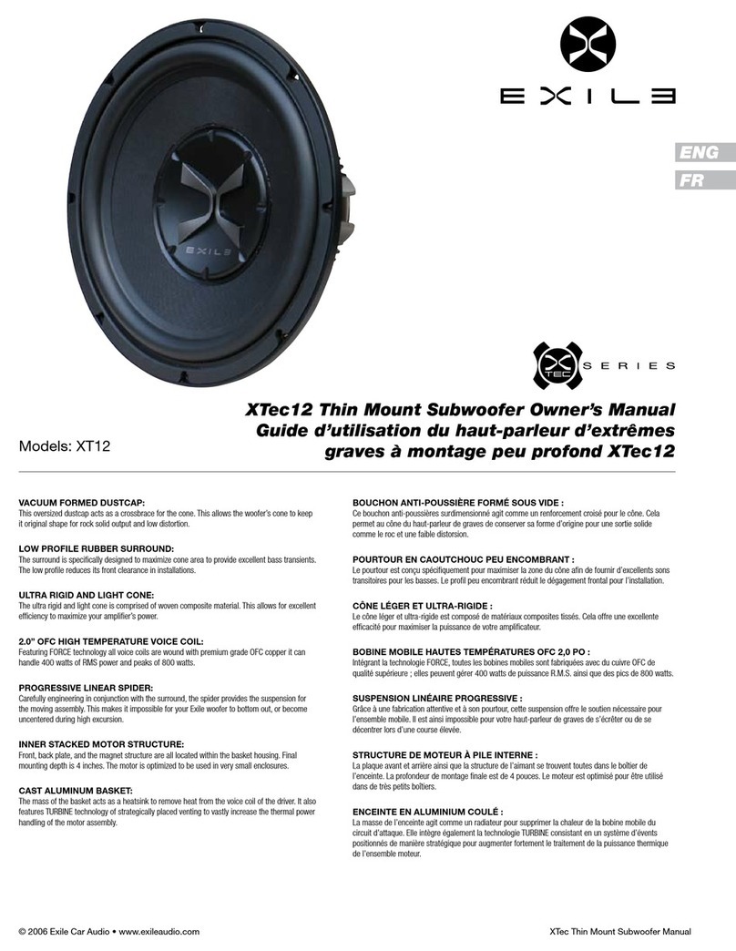Exile XTec12 owner's manual