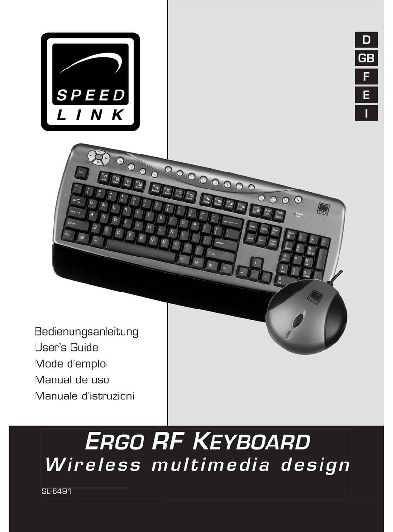 Speed Link ERGO RF KEYBOARD SL-6491 User manual