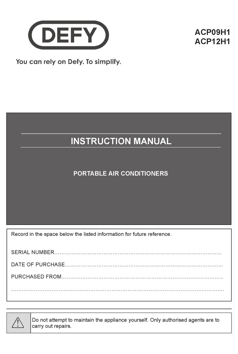 Defy ACP09H1 User manual