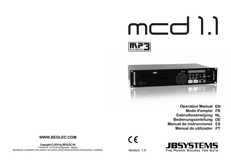JB Systems MCD 1.1 User manual