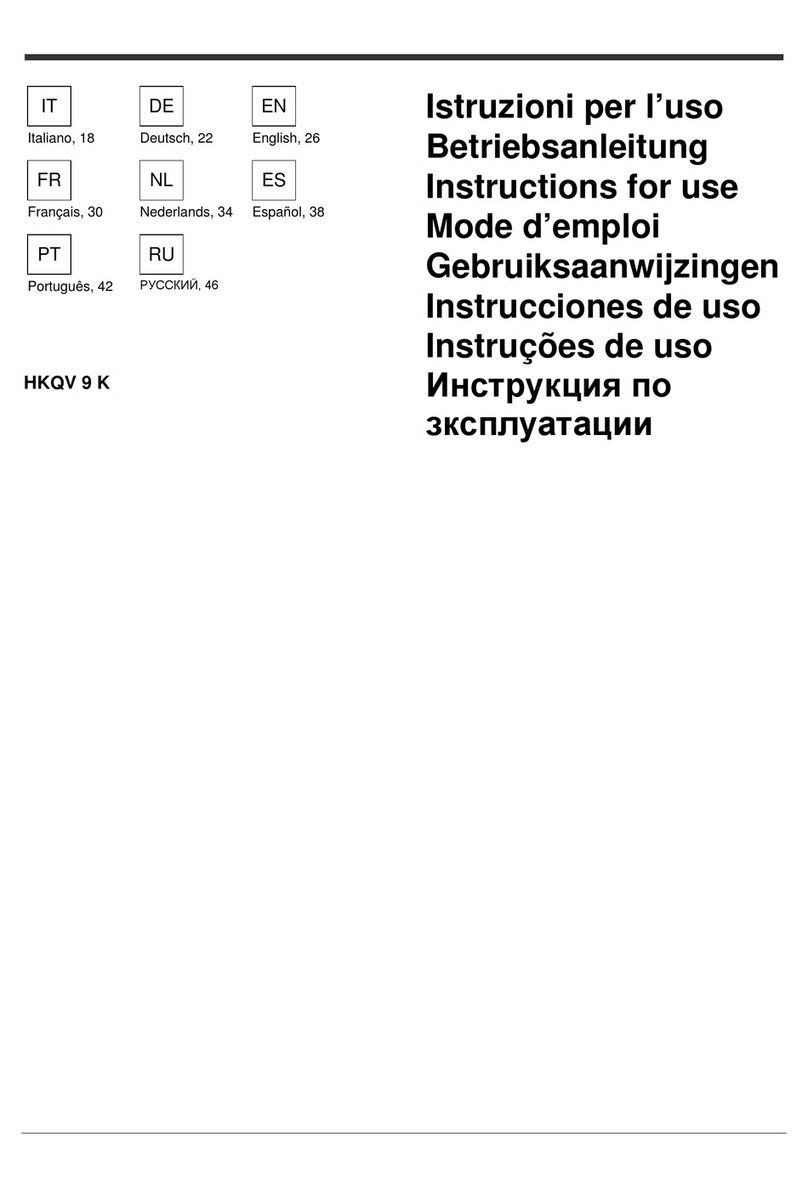 Hotpoint Ariston HKQV 9 K Instructions for use