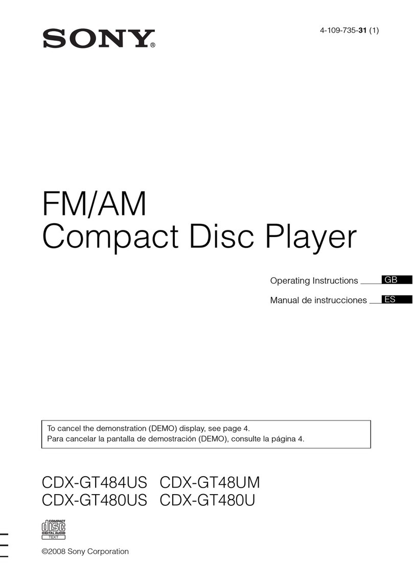 Sony CDX-GT484US User manual