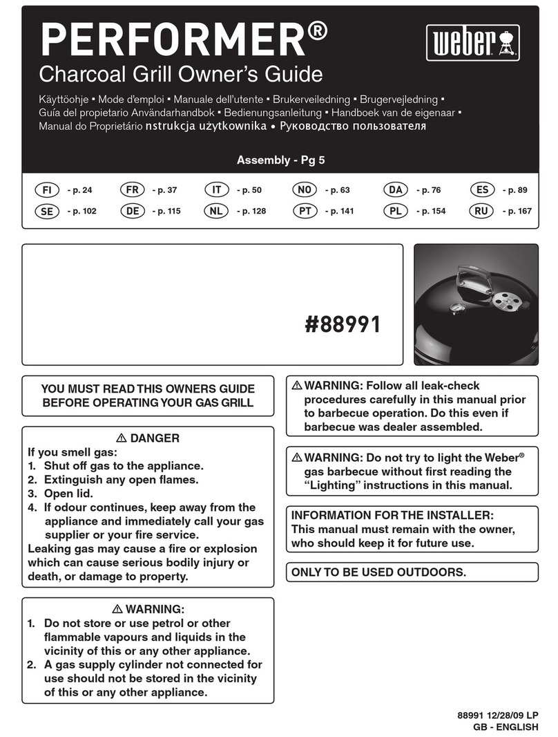 Weber Performer 88991 User manual