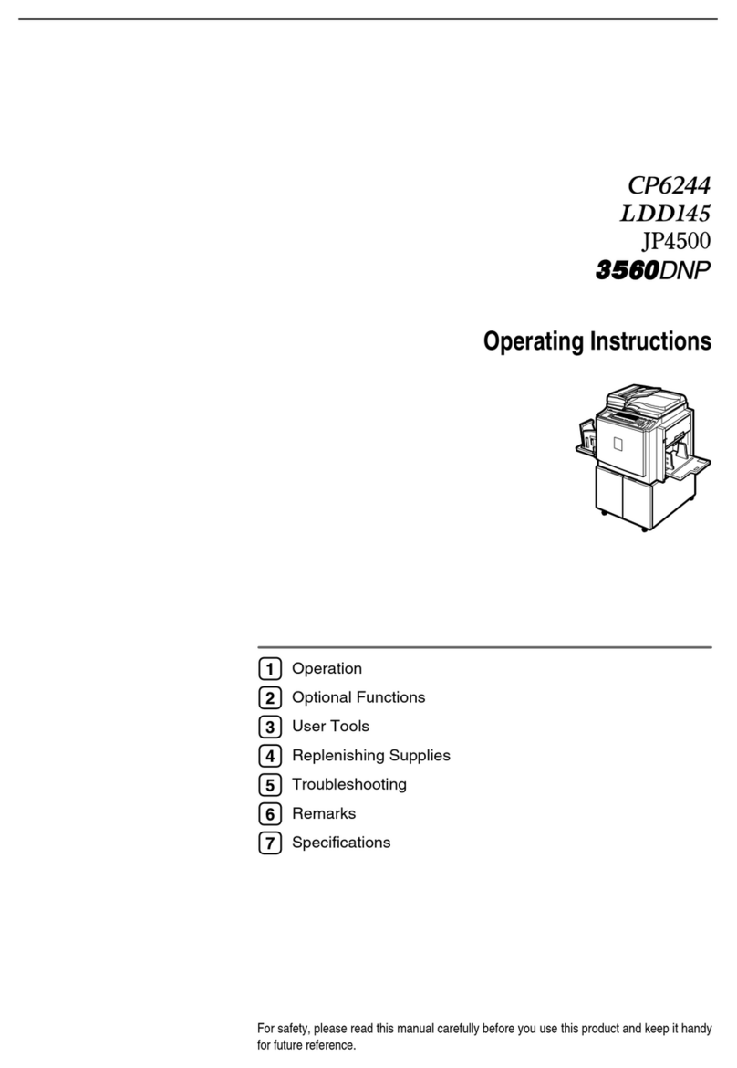 Gestetner CP6244 operating instructions