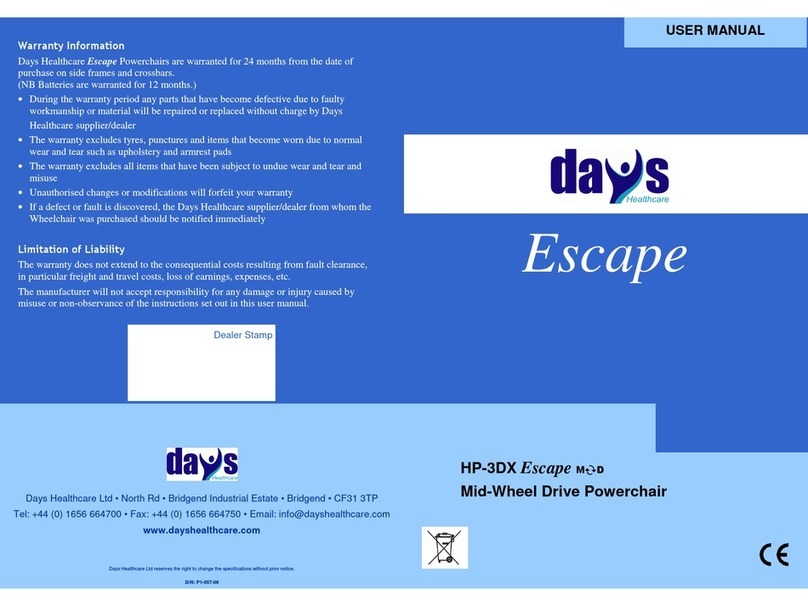 Days HP-3DX Escape User manual Days HP-3DX Escape User manual