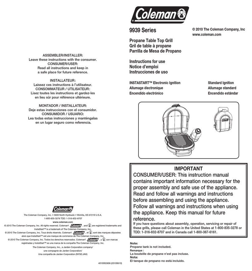 Coleman 9939 Series User manual
