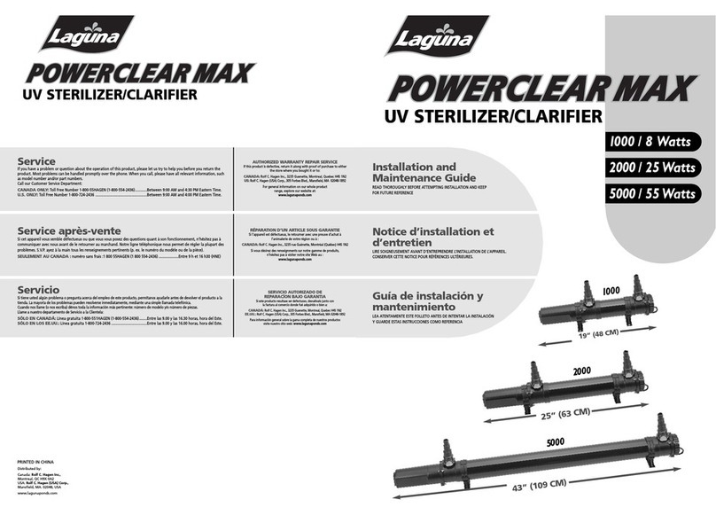 laguna PowerClear Max 1000 Installation and maintenance guide