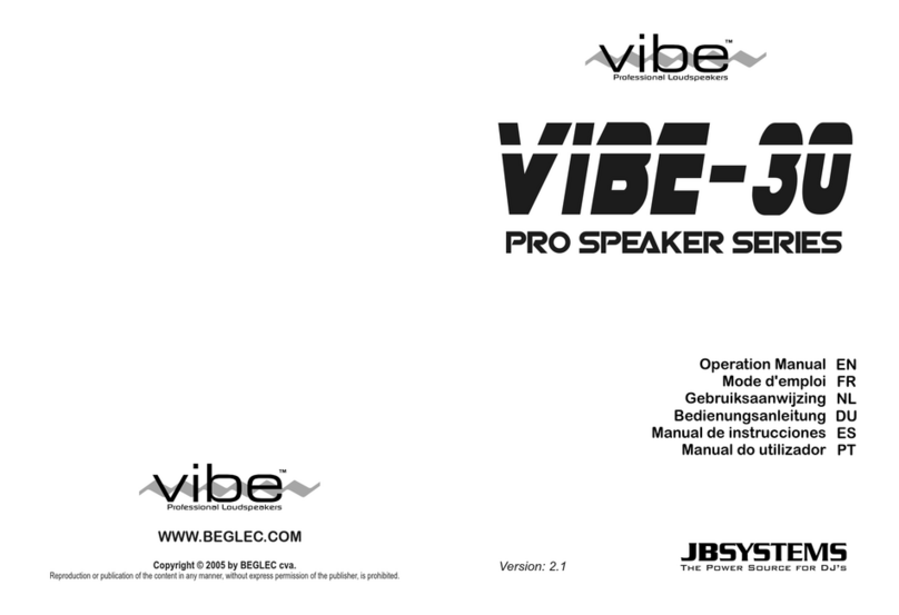 JB Systems VIBE-30 Operation manual
