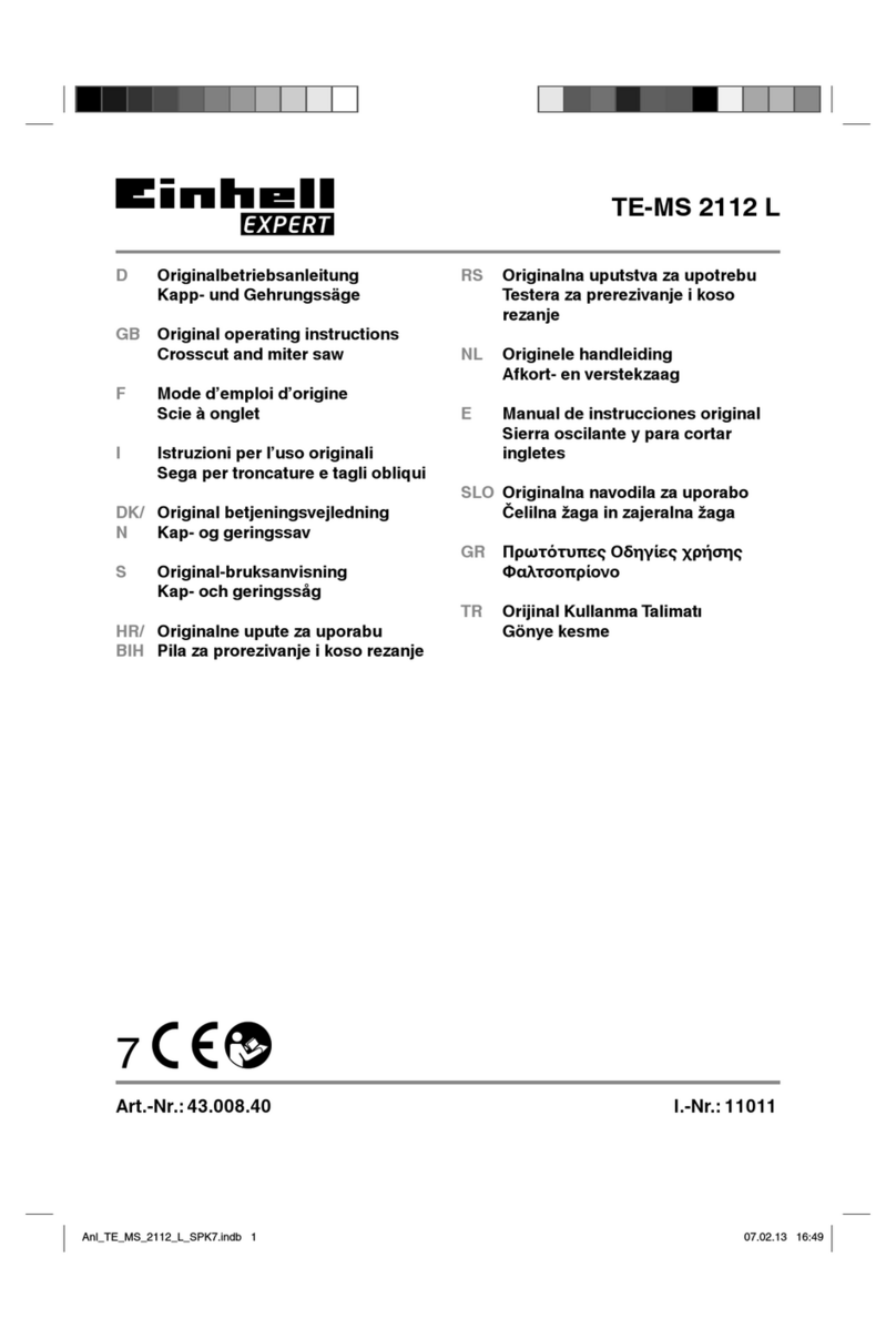 EINHELL TE-MS 2112 L User manual