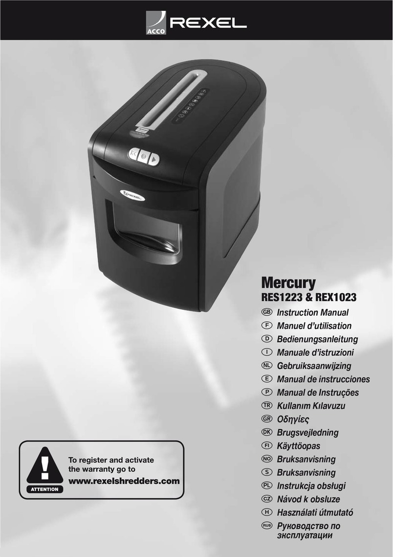 Rexel Mercury RES1223 instruction manual