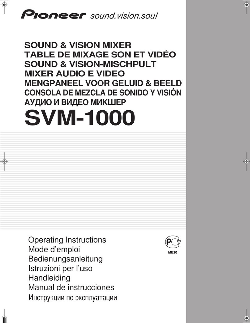 Pioneer SVM 1000 - Audio/Video Mixer operating instructions