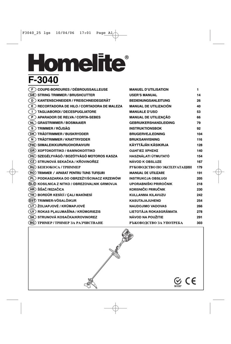 Homelite F-3040 User manual