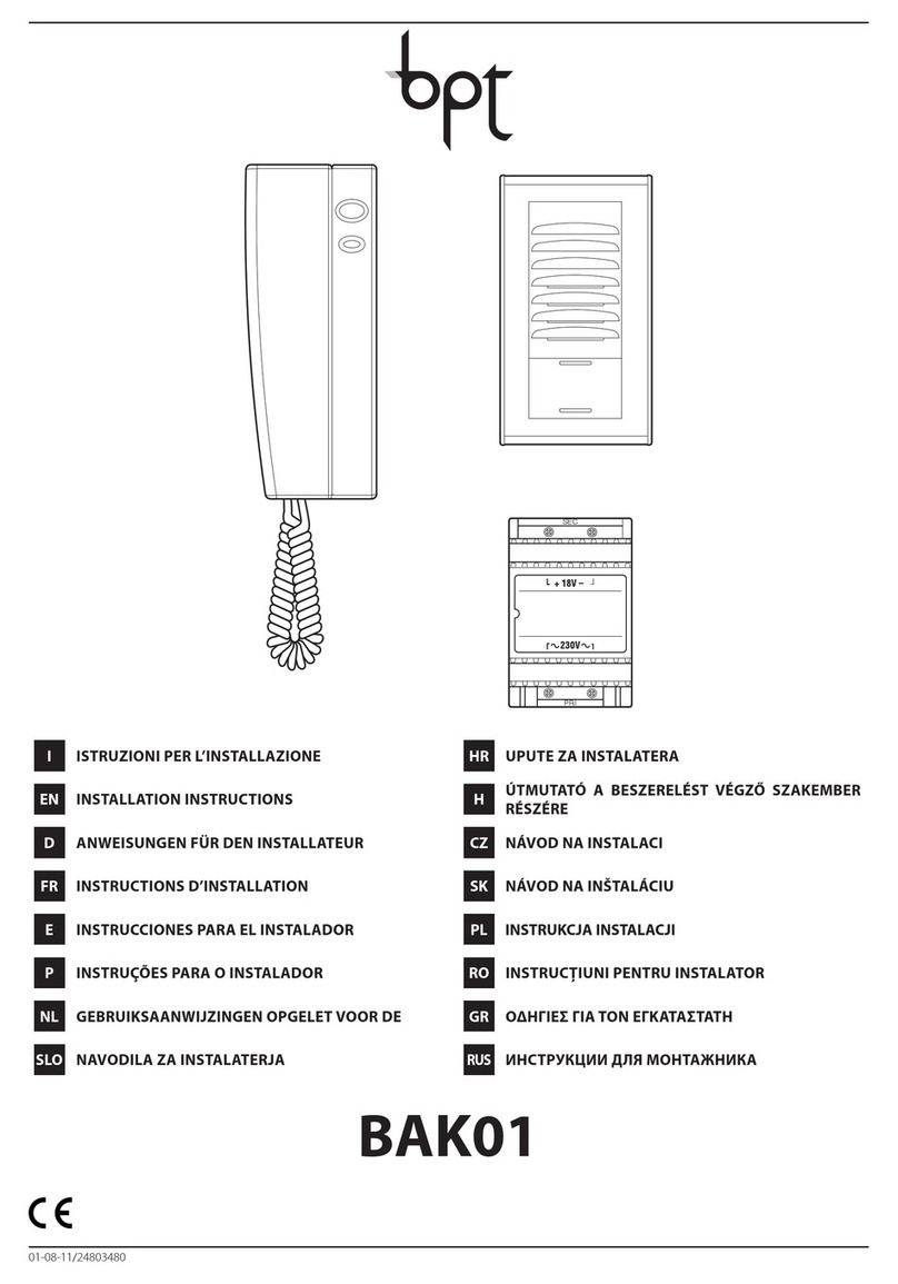 Bpt BAK01 User manual