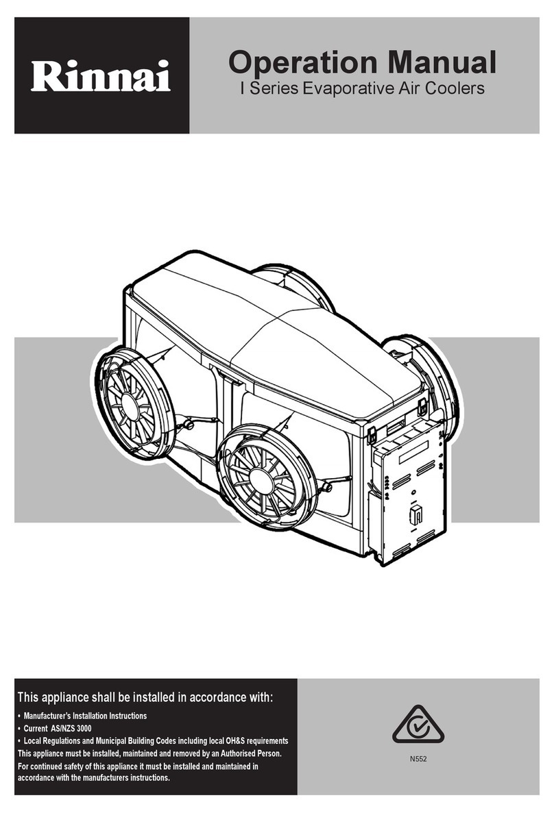 Rinnai I10 User manual